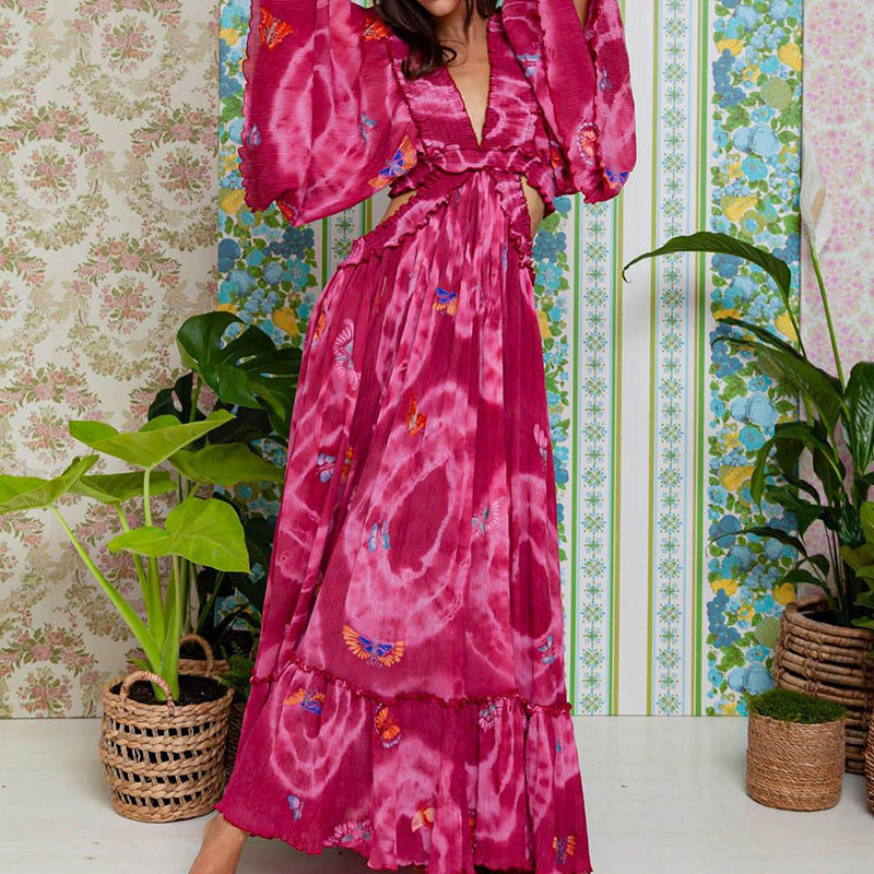 Dahlia - Robe élégante à motifs floraux pour femme