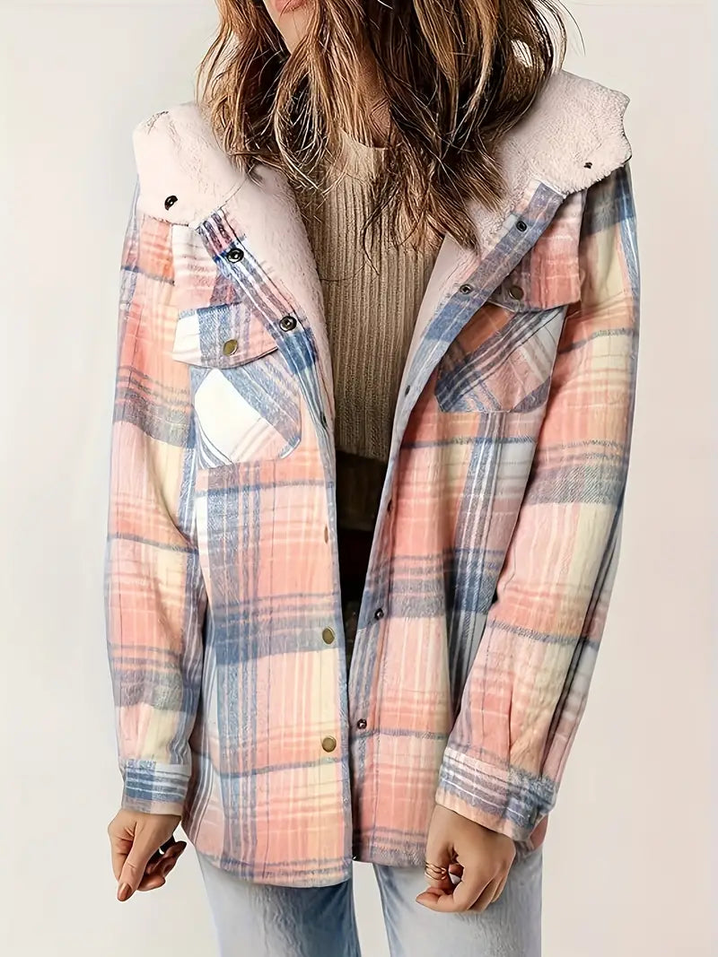 Pernie - Checked jacket with zipper