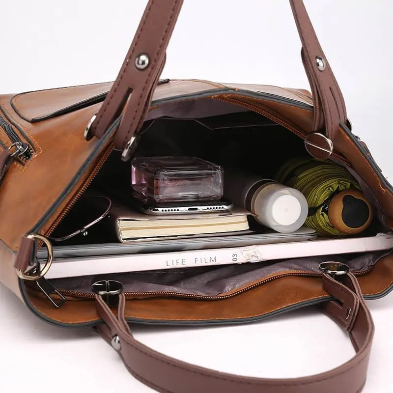 Elly - Ladies Vintage Leather Shoulder Bag 