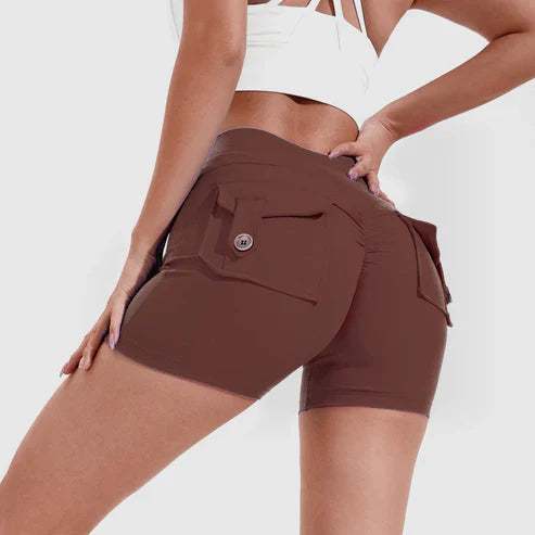 Louisa - Shorts met hoge taille en heuplifteffect