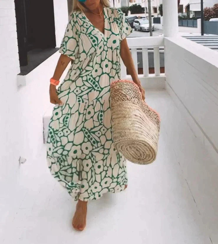 Althea - Green maxi dress