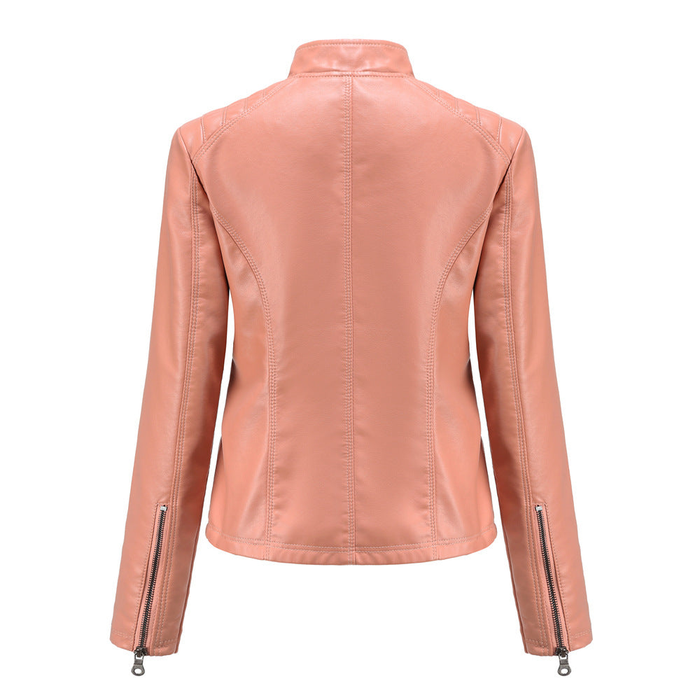 Caleth - Veste de transition en cuir confortable pour femme 