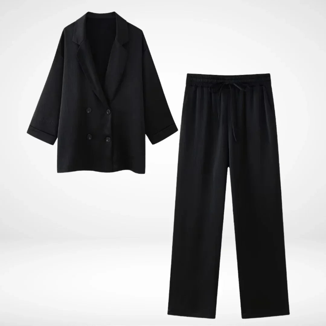 Shannon - Blazer and wide leg trousers with pleats