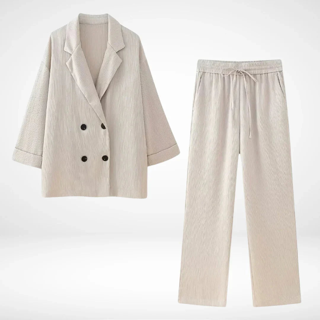 Shannon - Blazer and wide leg trousers with pleats