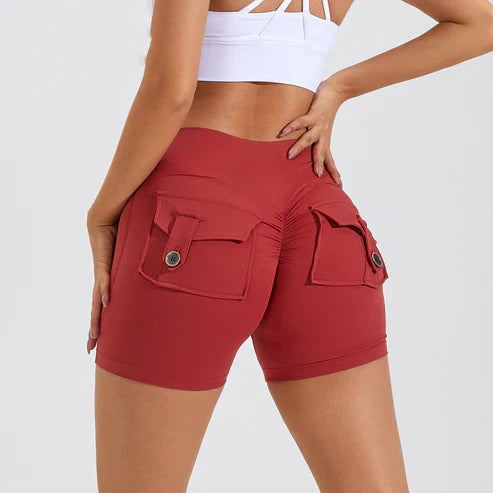 Louisa - Shorts met hoge taille en heuplifteffect