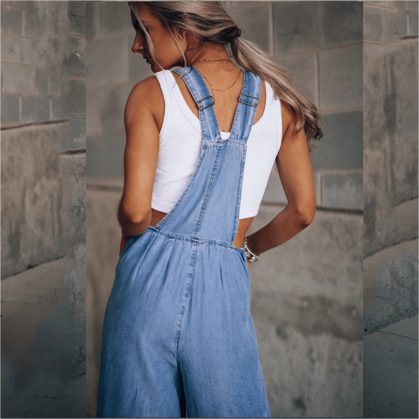 Domika - Dames denim jumpsuit