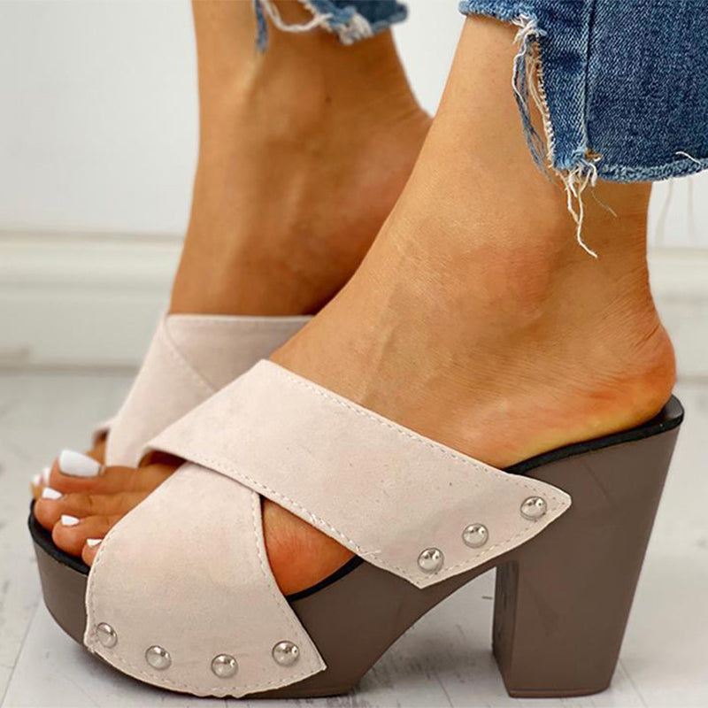 Demi - Sandales à talons hauts avec motif croisé