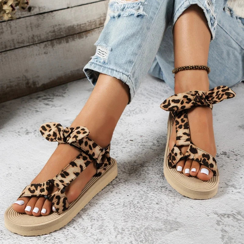 Carolyn - Women's Leopard Print Sandals