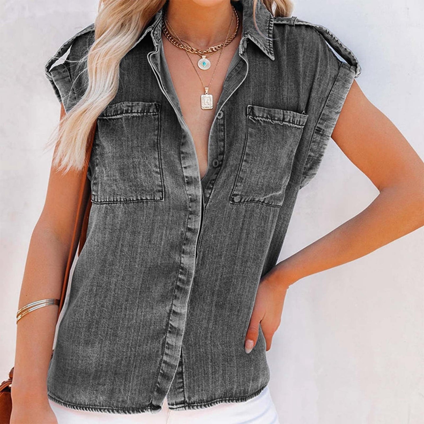 Claire - Casual denim top