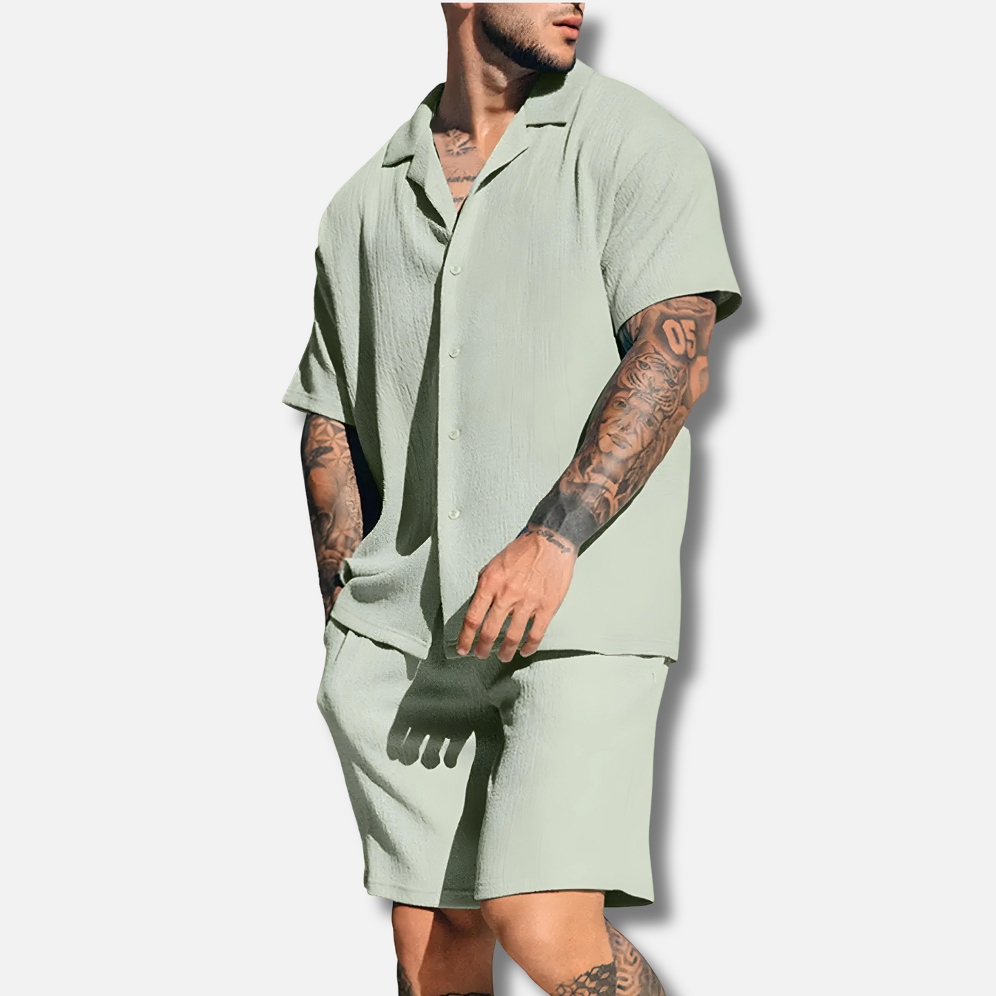 Thiago - vintage zomerset voor heren [shirt + shorts]