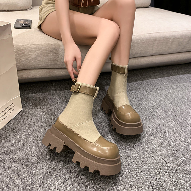 Louise - Bottines à plateforme pour femme