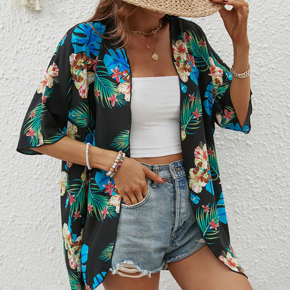 Cora - Printed beach jacket