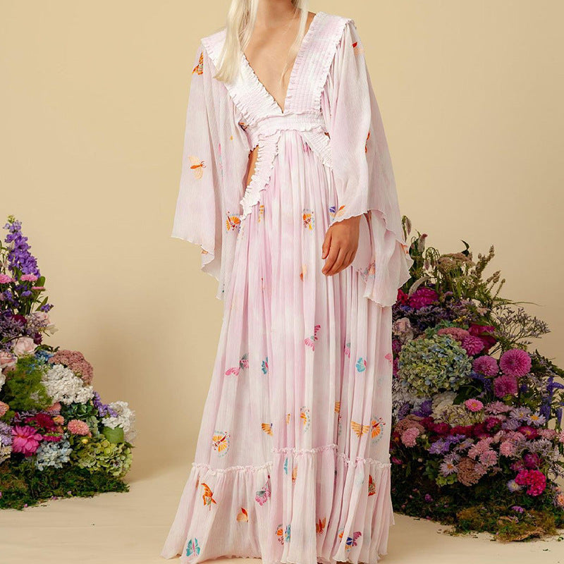 Dahlia - Robe élégante à motifs floraux pour femme