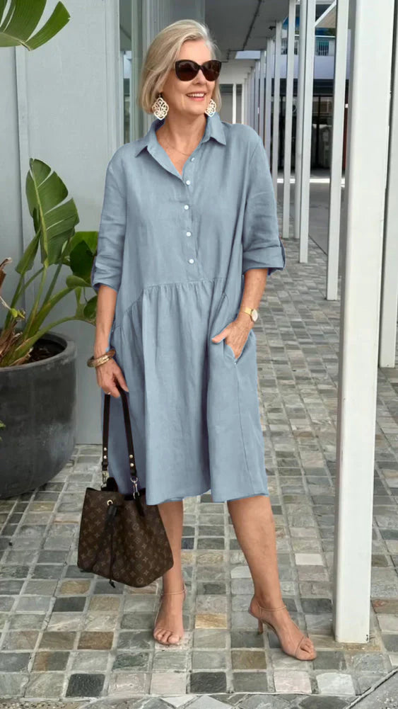 Amelia - Cotton-linen casual dress