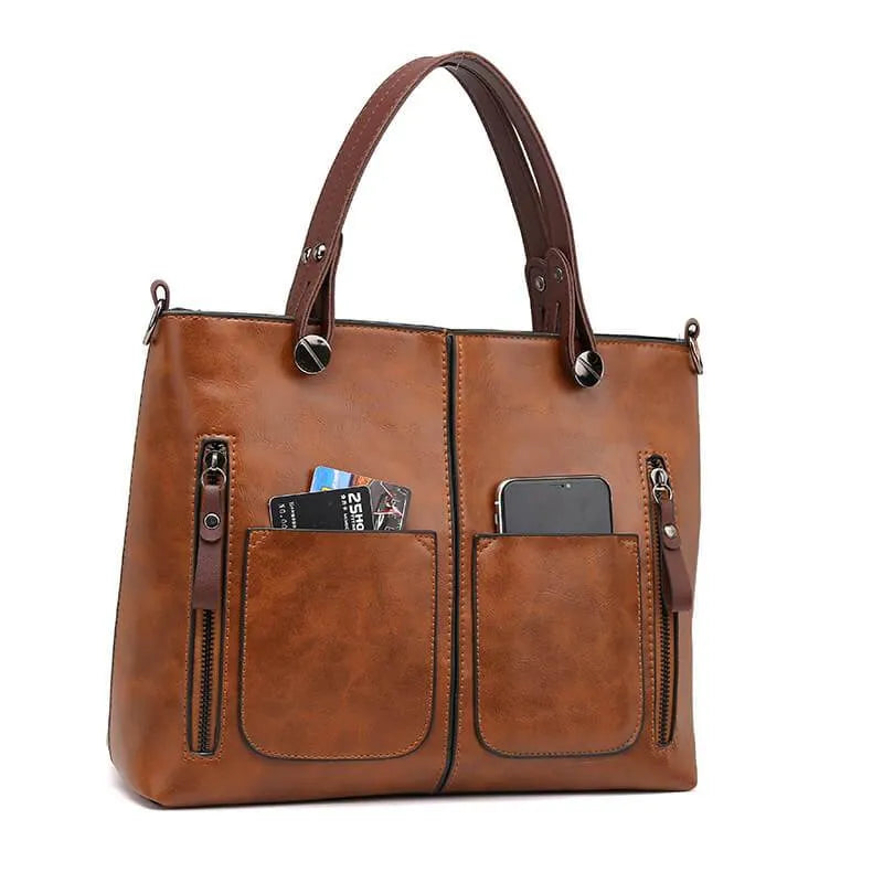 Elly - Ladies Vintage Leather Shoulder Bag 