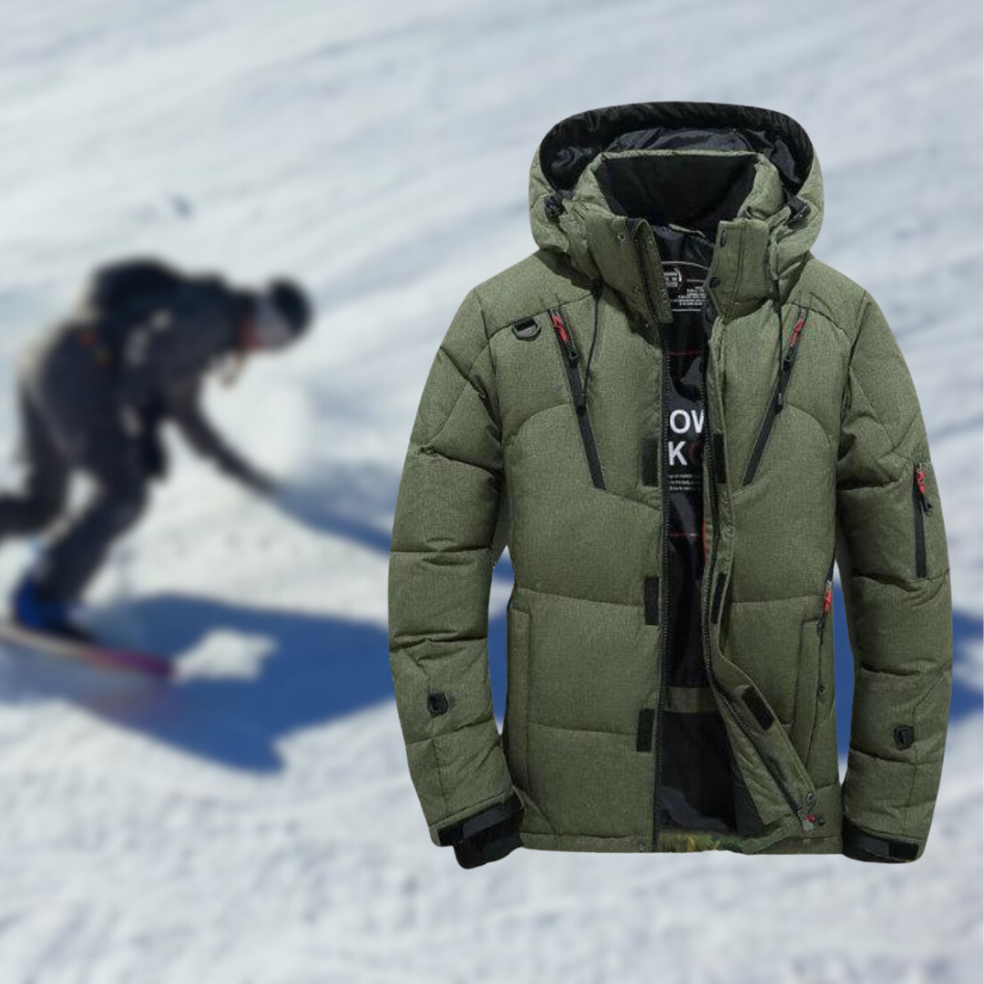 Parka en oie | Veste d'hiver de qualité supérieure pour homme avec capuche amovible. 