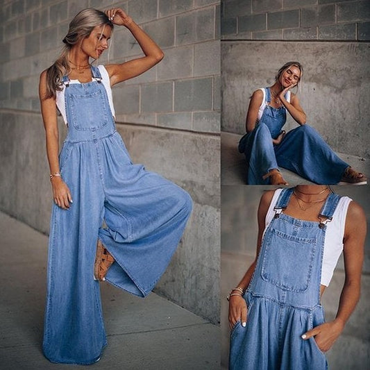 Domika - Dames denim jumpsuit