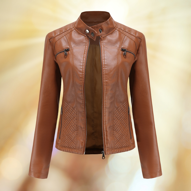 Caleth - Comfortable leather transition jacket for women 