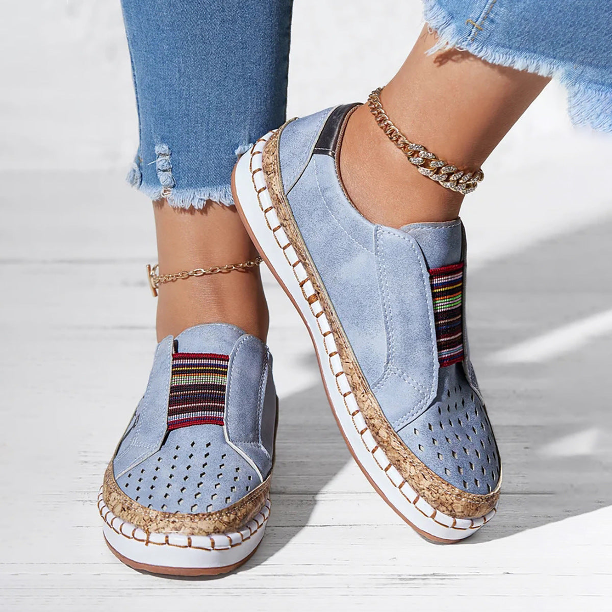 Barbara - Retro flat casual shoes