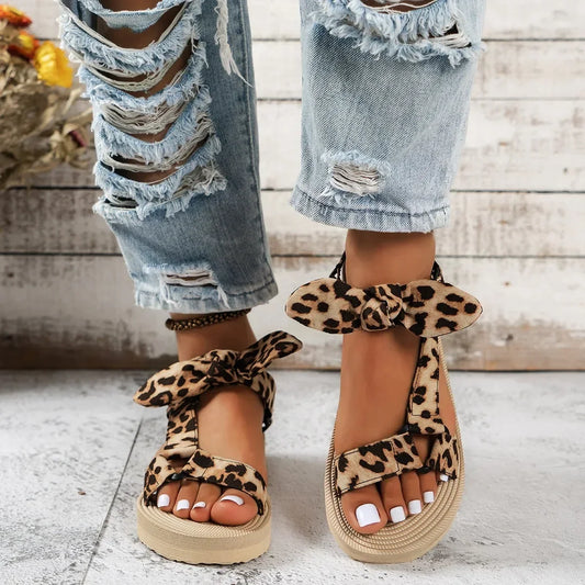 Carolyn - Women's Leopard Print Sandals