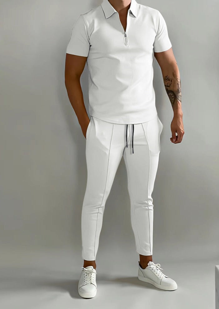 Luxurious 2-piece men's set with polo and joggers