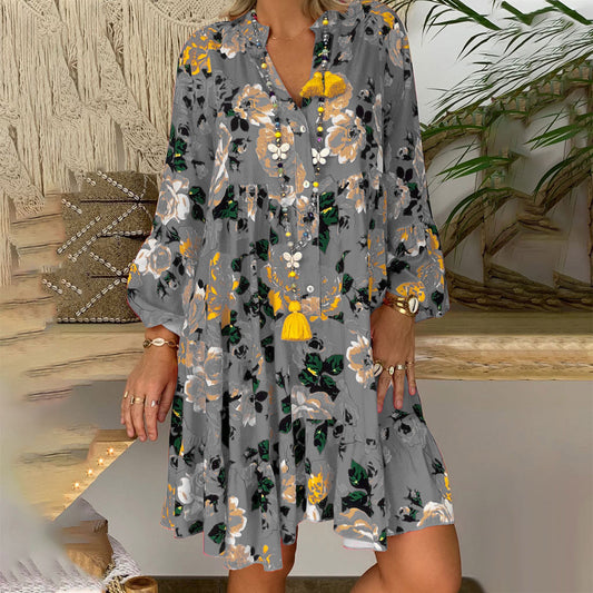 Celeste - Floral print pop dress