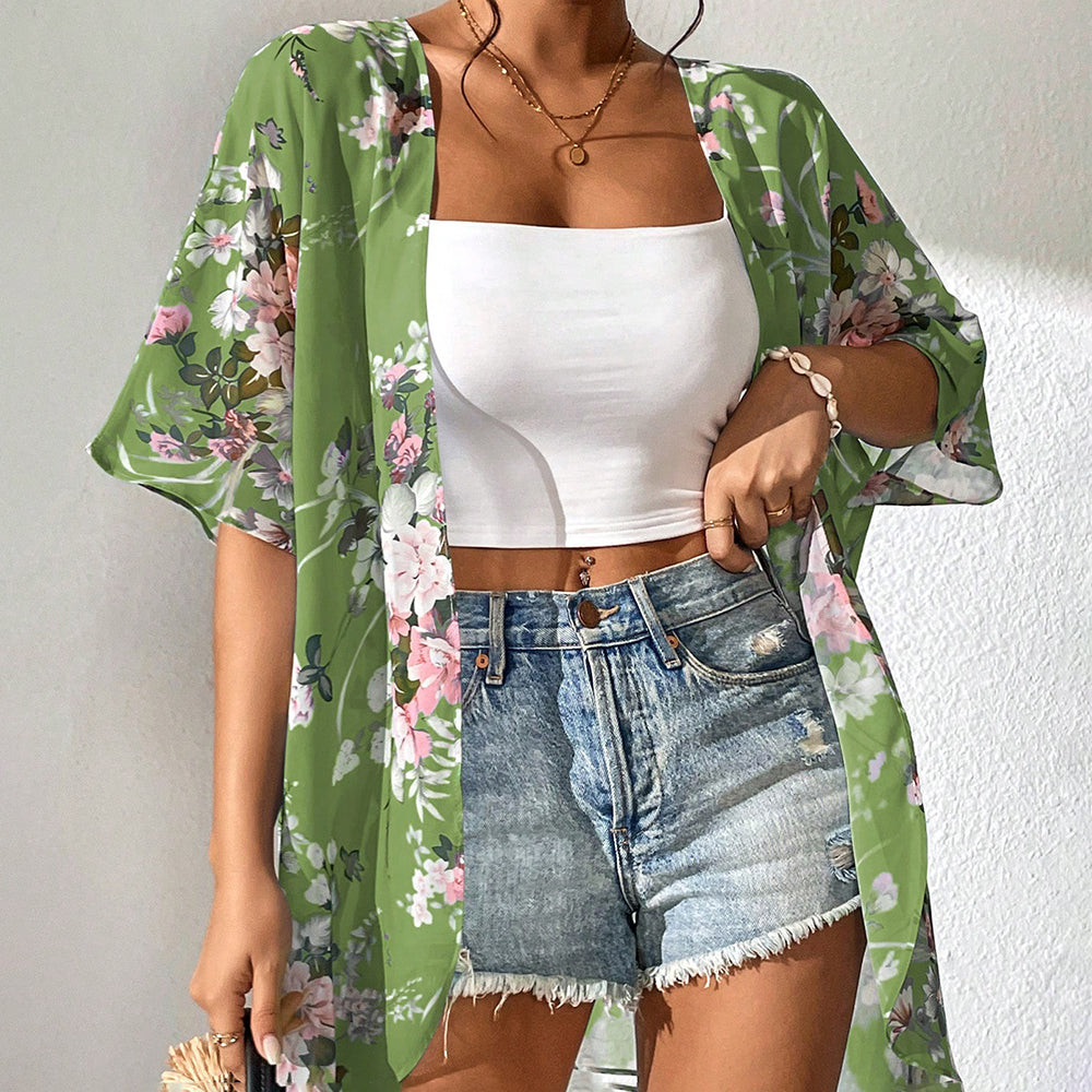 Cora - Printed beach jacket