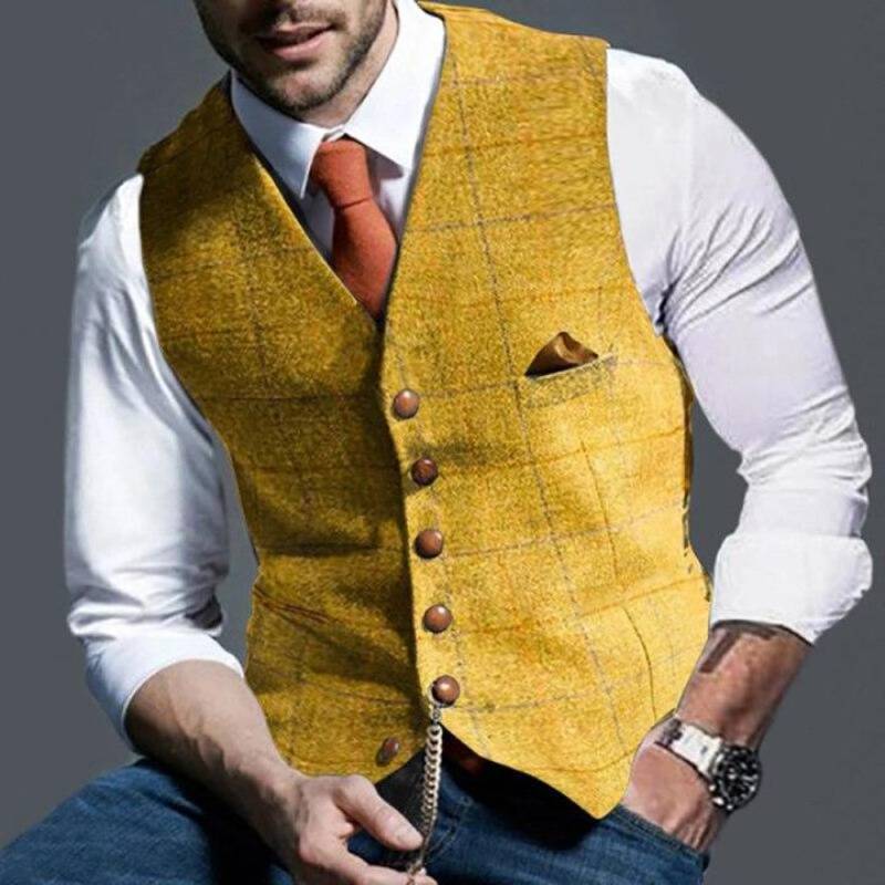 Oscar – Elegant Geruit Gilet