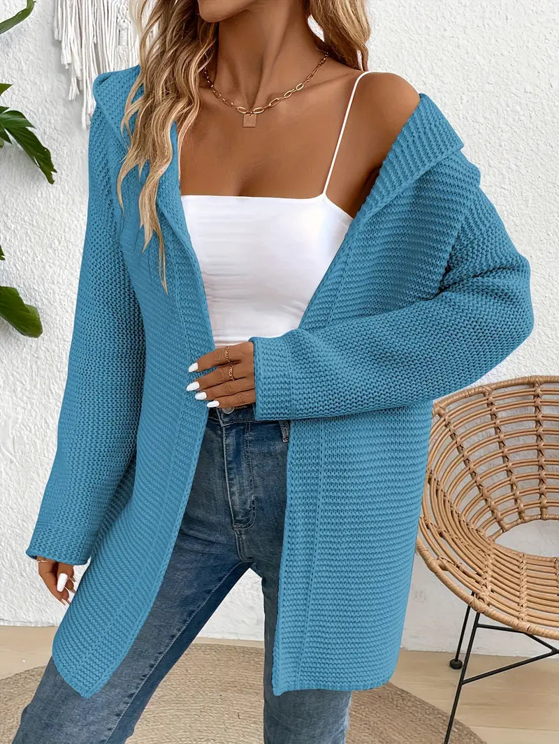 Aura - Strickjacke mit offener Kapuze