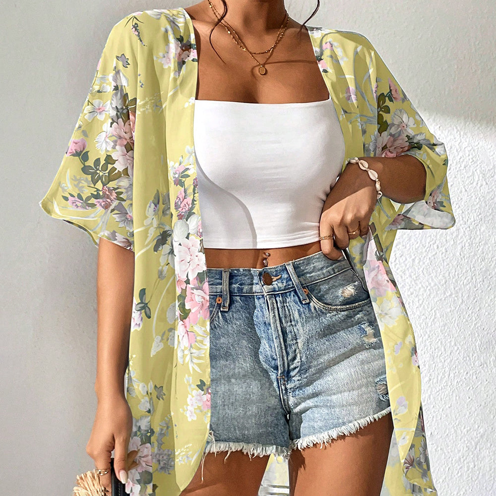 Cora - Printed beach jacket