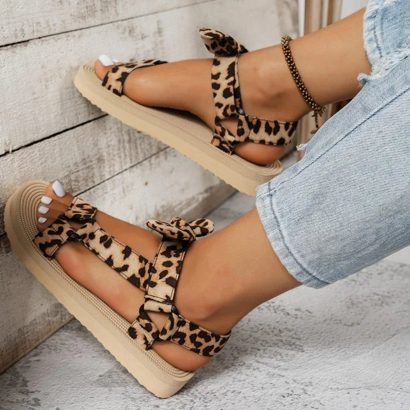 Carolyn - Women's Leopard Print Sandals