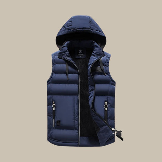 Anthony - Stylish warm hooded vest for men