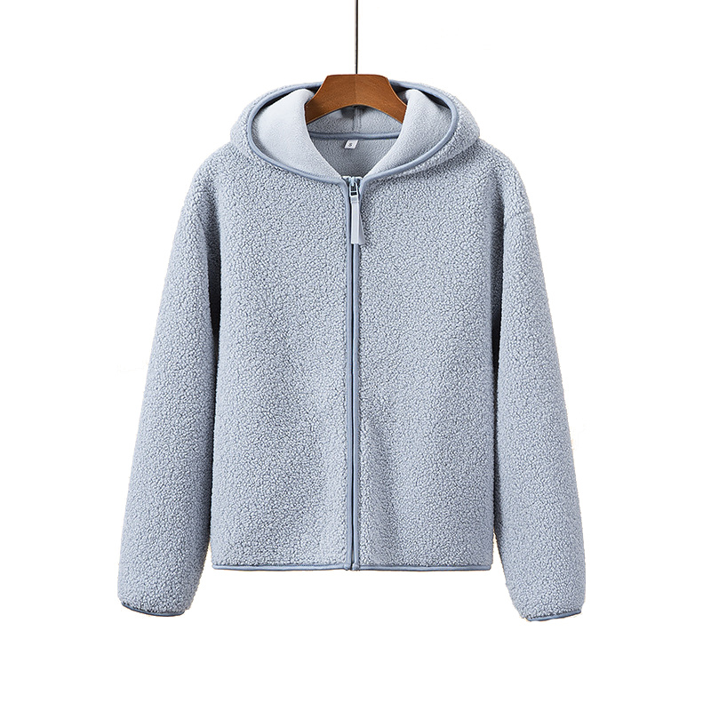 Ella - Hooded Jacket with Zip Closure and Soft Sherpa Fabric, Fleece Vest