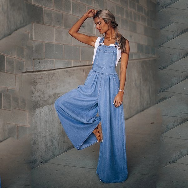 Domika - Dames denim jumpsuit