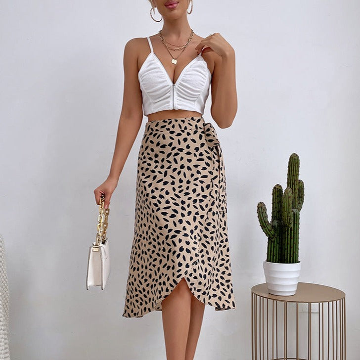 Arabella - Animal Print Skirt with Ruffles