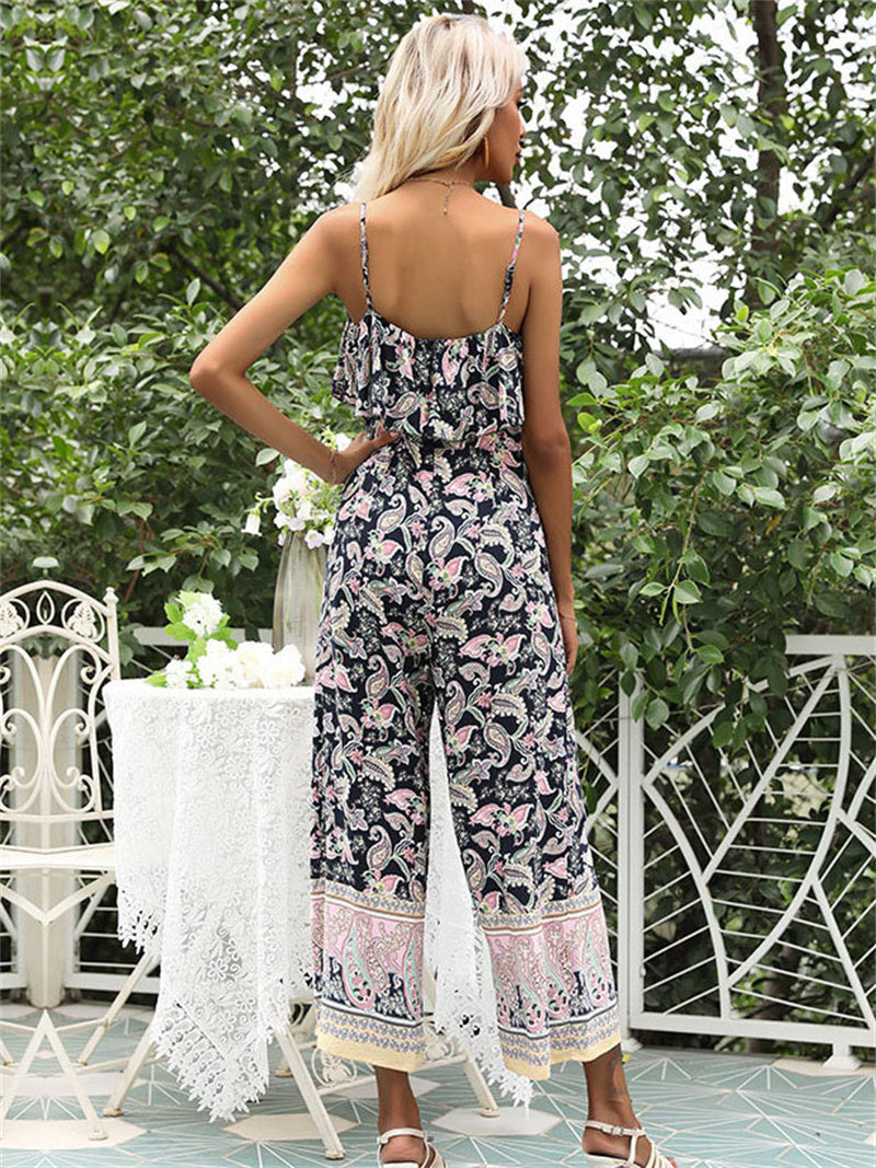 Felicity - Bedrukte jumpsuit met bloemenpatroon