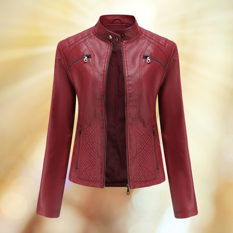 Caleth - Comfortable leather transition jacket for women 