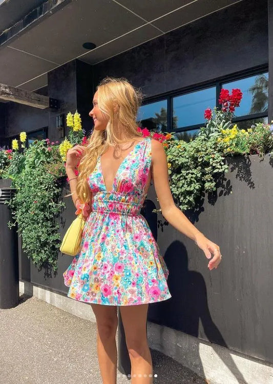 Genovia - Summer dress with floral print