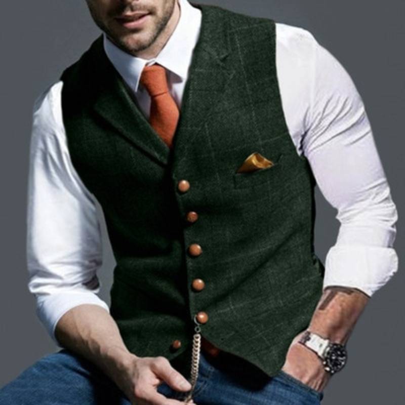 Oscar – Elegant Geruit Gilet