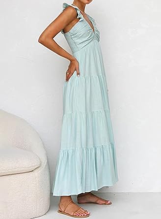 Rebecca - Maxi dress with fringe