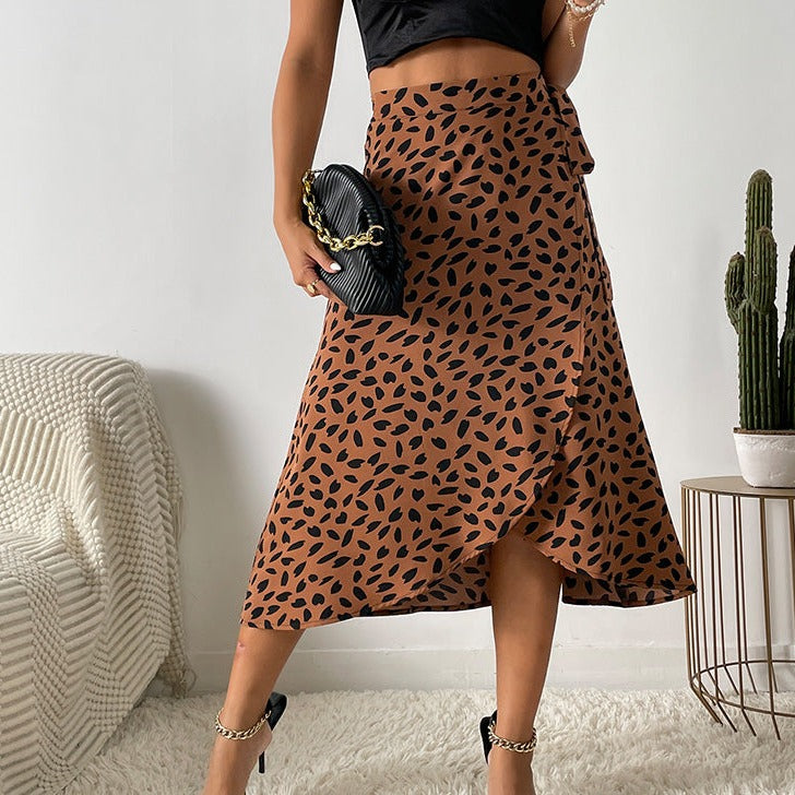 Arabella - Animal Print Skirt with Ruffles