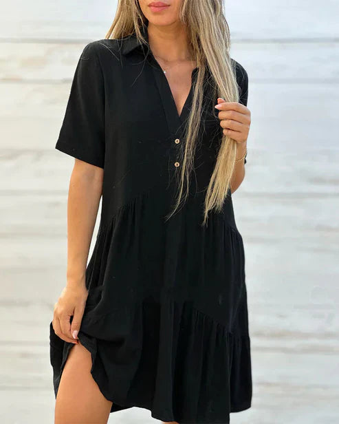 Becky - Comfortable lapel dress