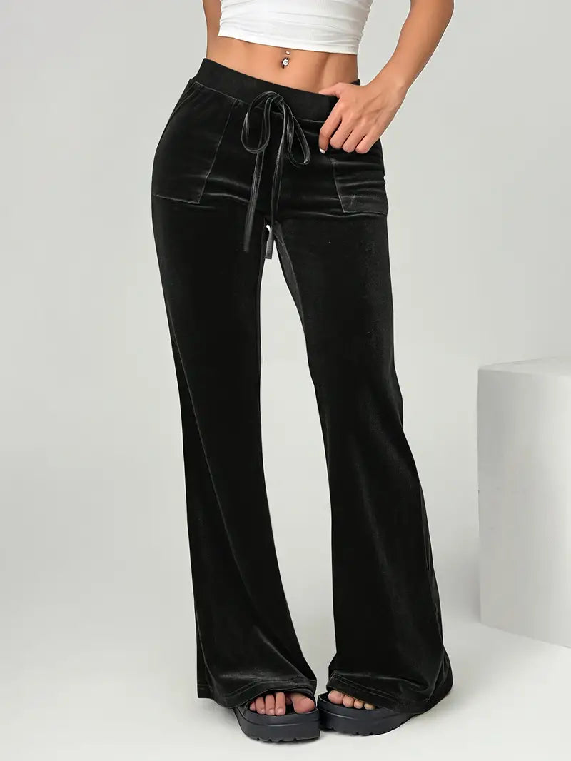 Agatha - Velvet wide trousers for women