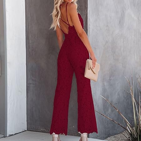 Agnes - Mouwloze kanten jumpsuit