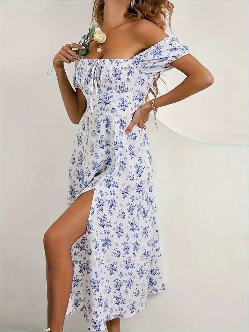 Adalie - Robe chic fendue pour le printemps et l'été