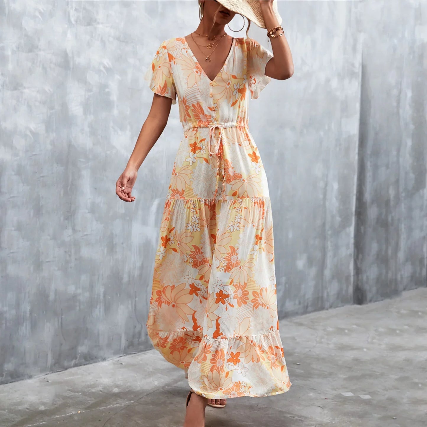 Celia - Printed long summer dress