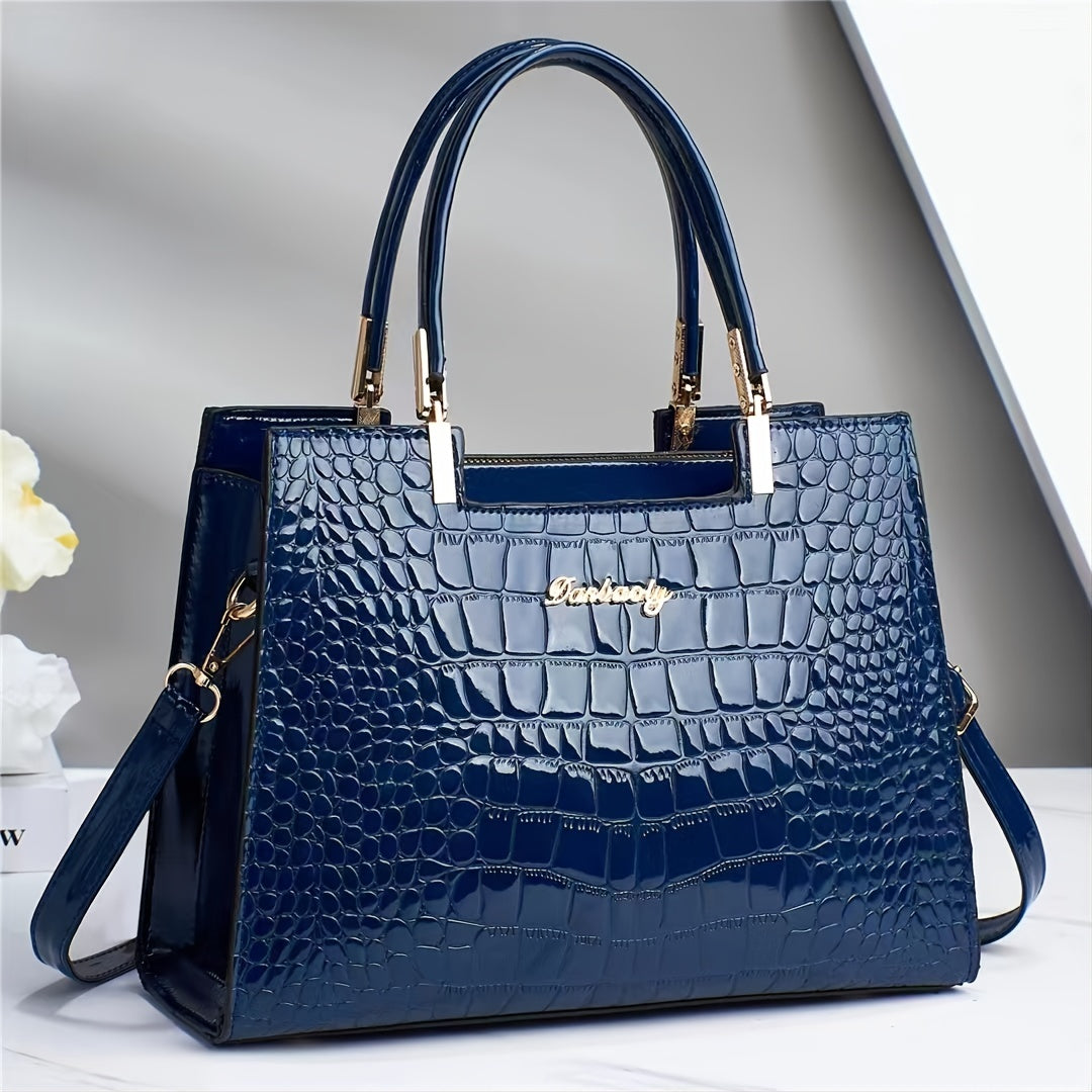 Handbag in shiny crocodile