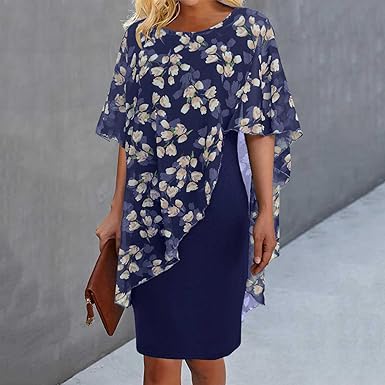 Jemima - Floral Print Dress with Stitching