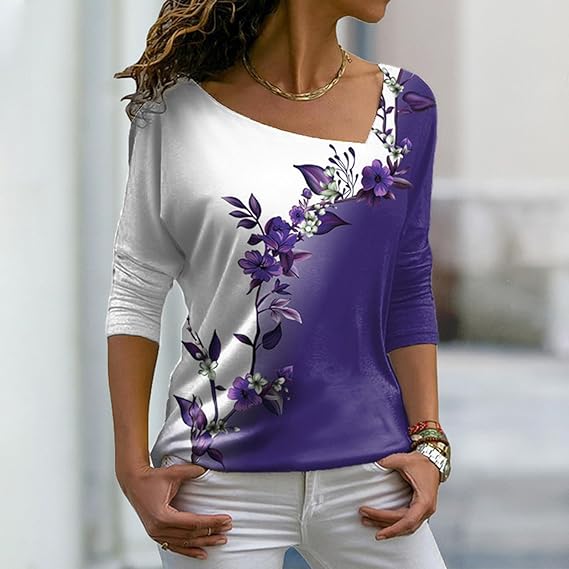 Viola - Bloemenshirt met lange mouwen