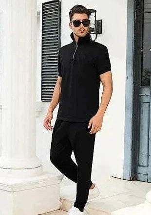 Luxurious 2-piece men's set with polo and joggers